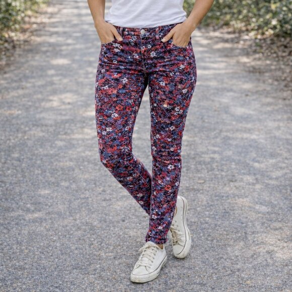 By Anthropologie Pants - By Anthropology Pilcro and Letterpress Corduroy High Rise Skinny Floral Pants